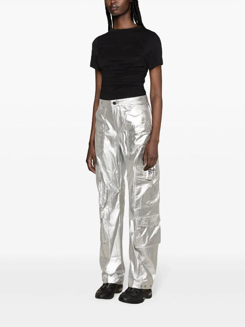 wide-leg cargo trousers